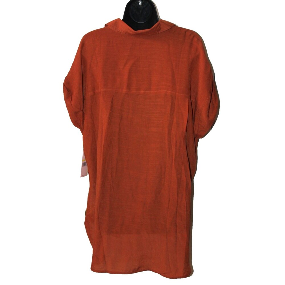 Nanette Lepore Gingerbread Tunic Blouse M Rayon Blend Long Sleeve Womens Top NWT - Picture 3 of 10